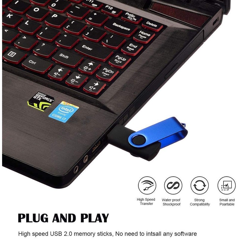 EASTBULL USB Stick 4GB 2Pack USB Memory Stick Pen Drive