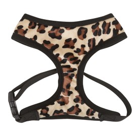 East Side Collection Plush Animal Print Harness - Leopard