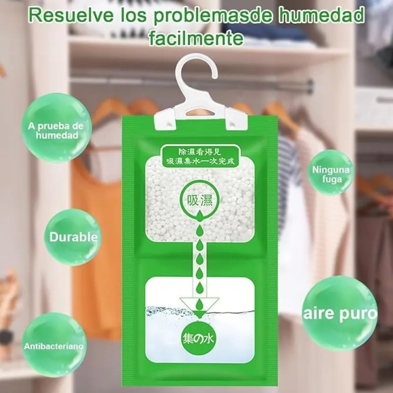 10 Bolsas Detergente Desecanteabsorbe Humedad Antimoho