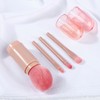 Portable Multi-Purpose Shading Makeup Brush Set Portable Brush Set - Pink 4ea
