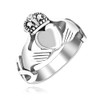 UloveidoMen's Stainless Steel Claddagh Ring with Celtic Knot Eternity Design