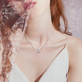 HARMONY BOLA 925 Sterling Silver Cute Rabbit Pendant Necklace for Women Mother Daughter Necklace Mothers Day Jewellery Birthday Gift