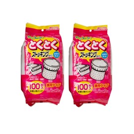 Chemical Japan NSK-100 Draining Net, Multi-purpose, Stocking Type, Length When Extended, Width 9.8 inches (25 cm), Height Approx. 10.2 inches (26 cm), Nobi-Pita, Securely Catches Fine Garbage, Set of 100 Sheets x 2