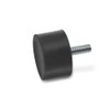 Ganter Normelemente GN 352-25-15-M6-S-55 Buffers, Black, Diameter: 25mm Height: 15mm,
