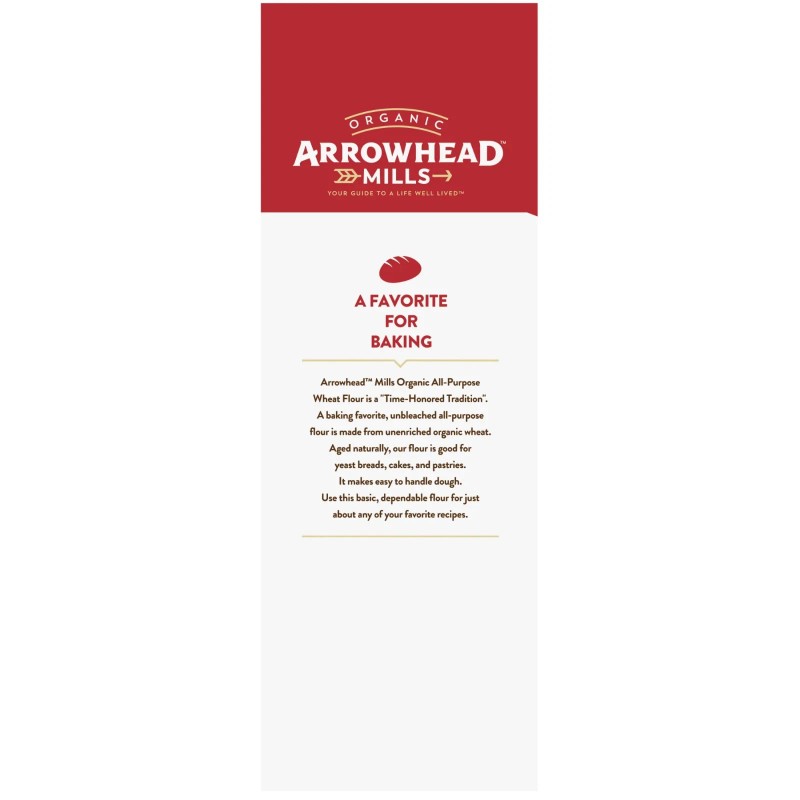 Arrowhead Mills Unbleached Organic All Purpose Flour, 5 lb Bag