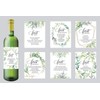 Set of 7 Greenery Wedding Milestone Wine Bottle Labels