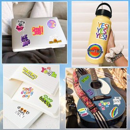 QTL Inspirational Stickers for Kids Teens Adults Motivational Party Supplies Waterproof Vinyl Stickers for Kindle Water Bottle Laptop 50Pcs