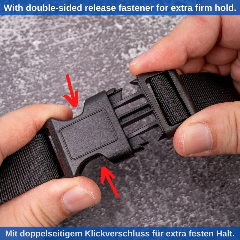 Your Day Mate Buckles Webbing in Black Hard Plastic, Push