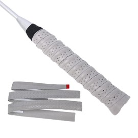 5pcs 5 Colors Grip Tape, Tennis Badminton Grip Tape, Anti-Slip, Perforated, Tennis Racquet Grip Tape, Shock Absorbent, Sweat Absorbent, Breathable, For Badminton Tennis Racquet, Fishing Rod, Bicycle