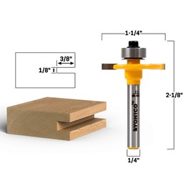 YONICO Slot Cutter Router Bit 1/8-Inch Height X 3/8-Inch Depth 1/4-Inch Shank 14081q