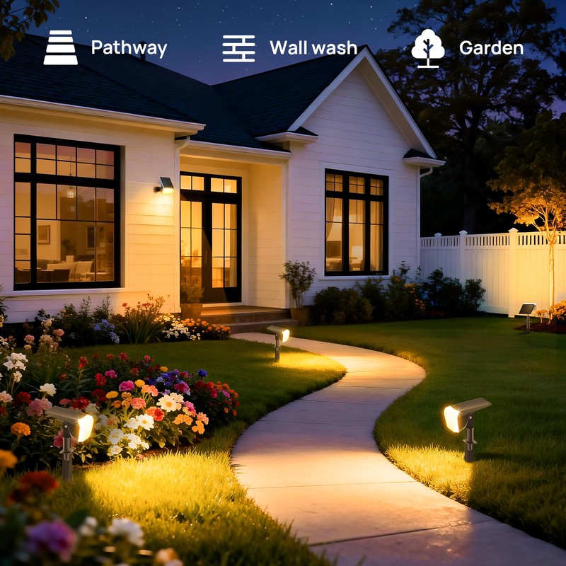 Linkind Solar Spot Lights Outdoor Waterproof IP67, 60 LED Solar