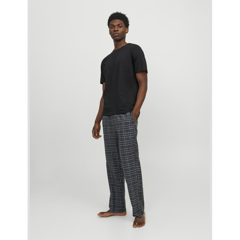 JACK&JONES Men's JACBACIS TEE and Woven Pants GIFTBOX Footie, Black/Pack:Pants