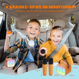 Children's Karaoke Machine with 2 Microphones: [Premium Version] Mini Karaoke Machine, Gift for Girls 3-12 Years, Karaoke Set Children, Portable Music Box Toy for Birthday Gift, Family Party