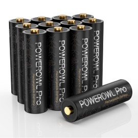 POWEROWL Rechargeable AA Batteries, High Capacity 2800mAh, Premium NiMH Double A Battery -12 Count