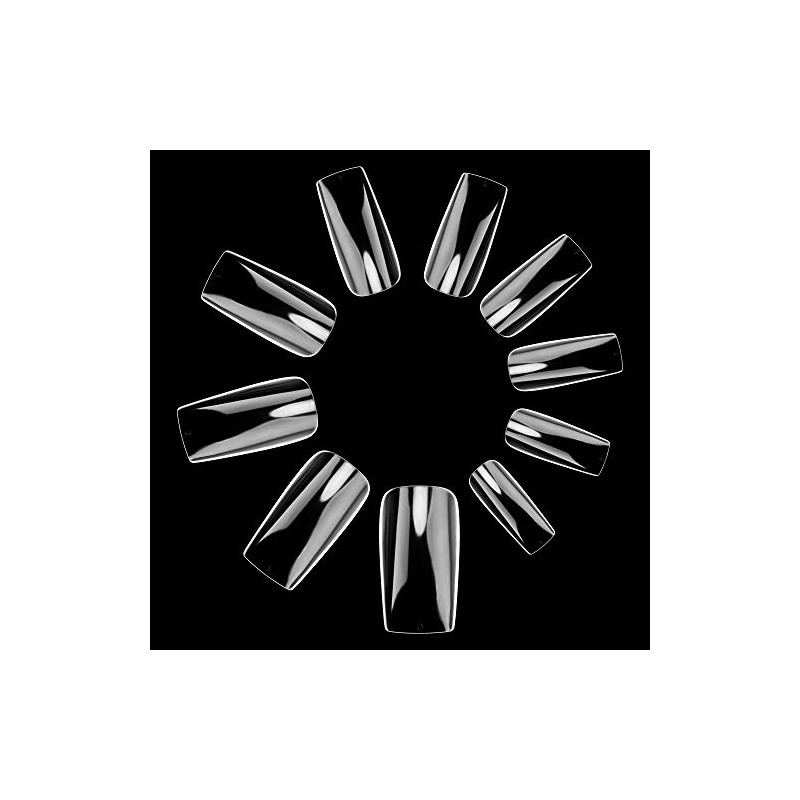 Full Cover Acrylic False Nail Tips, 500PCS Fake Nail Shape