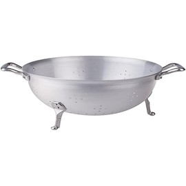Pentole Agnelli Seiher mit 3 Füßen, aus BLTF-Aluminium, mit 2 Griffen aus Edelstahl, 26 cm, Silber