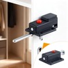 Durlo 4 pcs Black Plastic Door Latch with Push Button