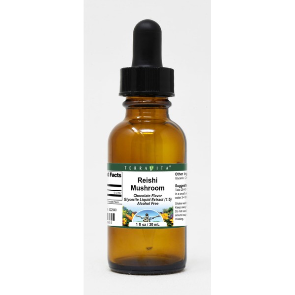 Terravita Reishi Mushroom Glycerite Liquid Extract (1:5) - Chocolate Flavored