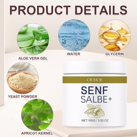 2 x Mustard Ointment Against Cellulite, Mustard Ointment Active with Natural Plant Extracts, Mustard Ointment Against Cellulite, Active Nourishes and Moisturises Deep, Mustard Ointment Can Be Used for