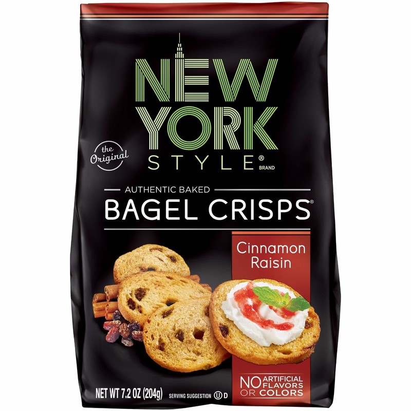 New York Style Bagel Crisps CINNAMON RAISIN, 7.2 Ounce -(Pack