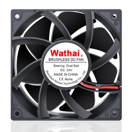 Wathai 1238 48V DC Brushless Cooling Fan 2Pin 120mm x 38mm Industrial Fan Dual Ball High Performance for DIY Cooling Project, Electronic Box, Welding Machine, Laser Machine, Server Cabinet