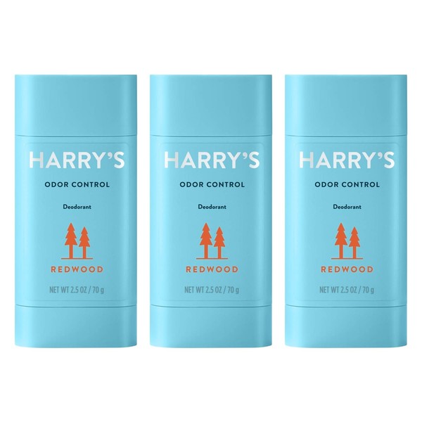 Harry's Men's Deodorant - Odor Control Deodorant - Aluminum-Free - Redwood (3 Count)