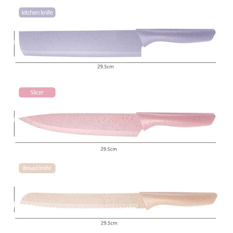 Stainless Steel Kitchen Knife Set with Potato Peeler and Kitchen