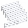 Adjustable Clear Drawer Dividers for Clothes, Kitchen Utensils & Office