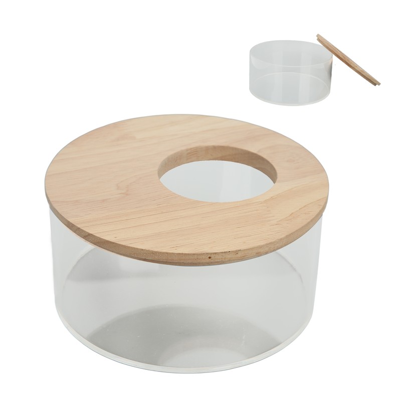 Hamster Sand Bathtub Small Round Shaped Pet Sand Box Transparent