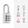 ABUS 145/20 Combination Lock, Solid Aluminium Padlock, Blue