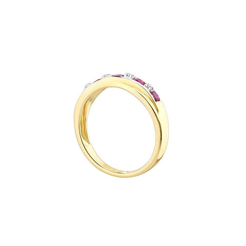 Old English Jewellers 9ct Yellow Gold on Silver Ruby &