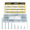 Wood Screws Assortment Kit, FIXLINK 240 PCS High Hardness Flat