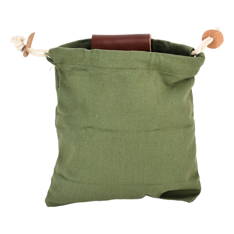 Leather Canvas Foraging Pouch Belt Fruit Picking Bag for Camping