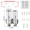 prosfalt 2 Chamber Wall Mounted Bathroom Shower Pump Dispenser and