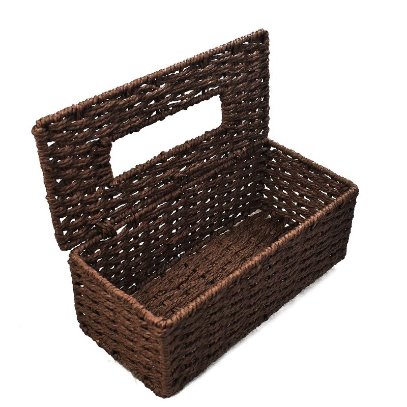 Tissue Box Cover Rectangle Tissue Box with Flip-Open Top ，Decorative