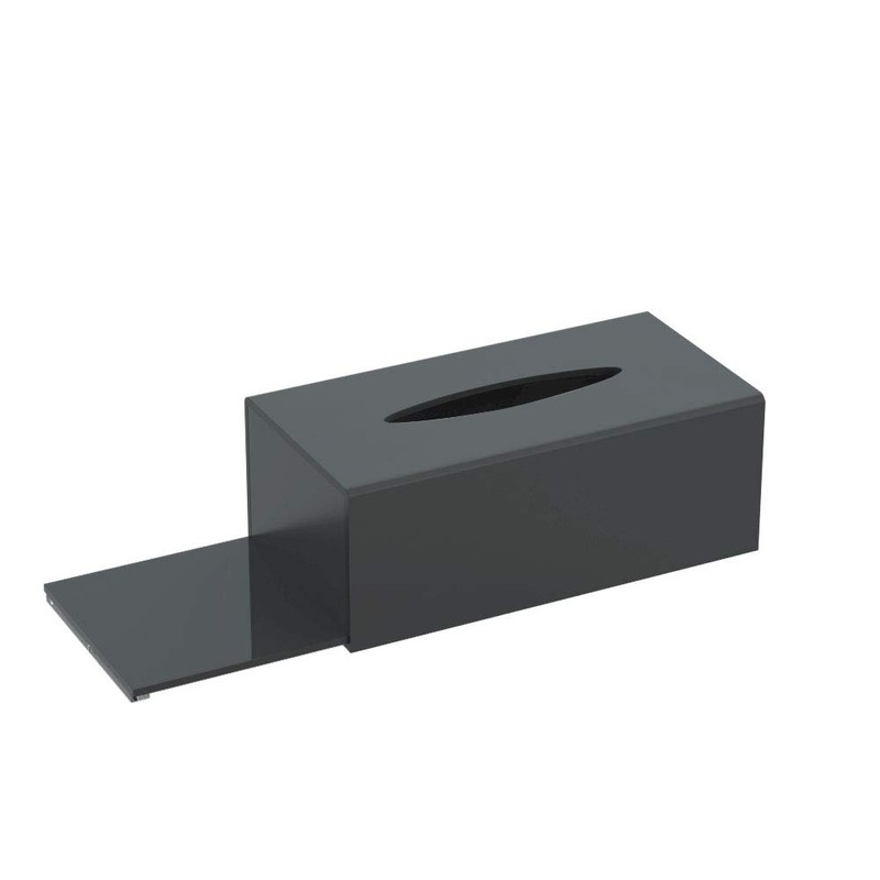 HIIMIEI Acrylic Tissue Box Cover Black Tissue Holder Napkin Dispenser