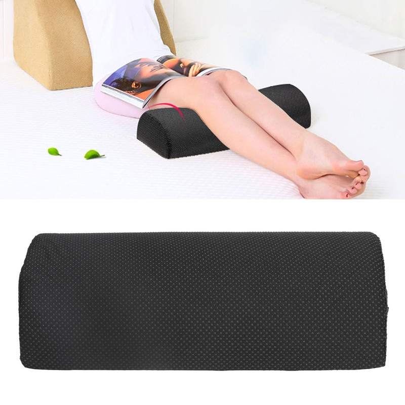 Under Desk Footrest Black Comfortable Relaxing Semi Circular Detachable Zipper