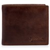 BACCINI Real Leather Billfold Wallet Leandro EastWest Portemonnaie Pocket with
