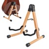 GOGHOST Wooden Acoustic Guitar Stand A-Frame Folding with Padding