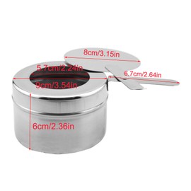 Vastsea Pack of 2 Fondue Burner, Fuel Paste Container, Portable Fondue Burner for Hot Pot, Dry Pot Cuisine, Buffet, Outdoor, Camping, Hiking