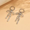 Nawflue Earrings for Women White Gold Dainty Bow Butterfly Earrings