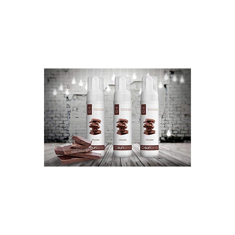 3 x Suntana Chocolate Fragranced 12% Sunless Self Tanning Mousse