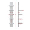Danya B 5 Tier Wall Shelf Unit Narrow Smooth Laminate