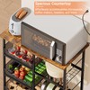 Rolling Kitchen Storage Microwave Cart, Kitchen Island with Adjustable Shelf