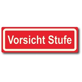 Caution level sticker, luminous, 15 x 5 cm (weatherproof).