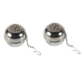 Reusable Tea Ball, Stainless Steel Mesh Tea Ball Strainer Filter Infuser for Loose Leaf Tea, Seasoning Filter Spice Strainer Mesh Infuser Filter with Chain (Style 1, Pack of One)