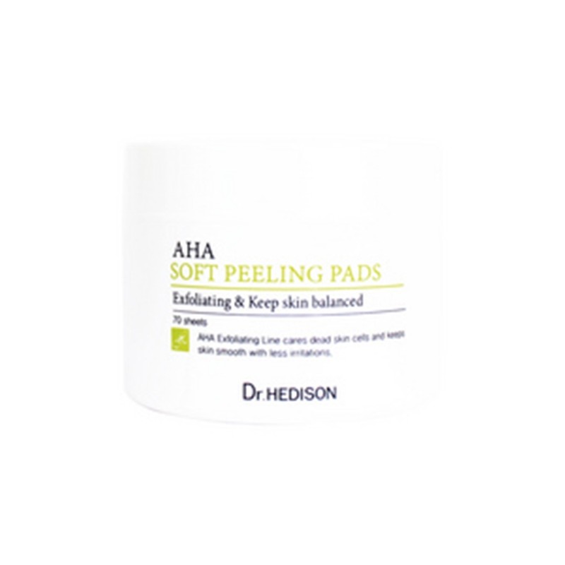 Dr. Hedison AHA AHA Soft Peeling Pads 70 sheets+ sample