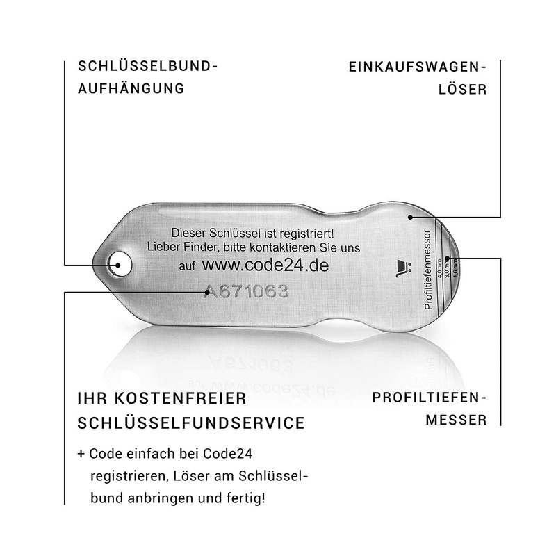 Einkaufswagenlöser ® 4 x Shopping Trolley Thirst Quencher - Includes