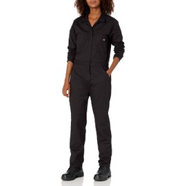 Dickies Womens Women’s Flex Cooling Temp-iq® Long Sleeve Coveralls, Black V1, Small