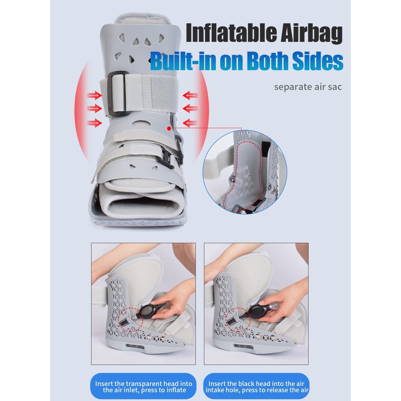 Inflatable Walker Boot, Air Cam Walker Fracture Boot, Short Walker